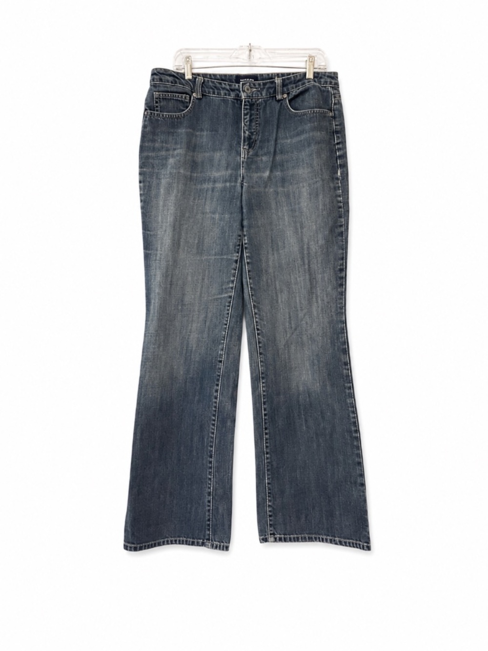 Sonoma LifeStyle Womens 12 Bootcut Jeans Dark Blue Faded Wash 100% Cotton Y2K